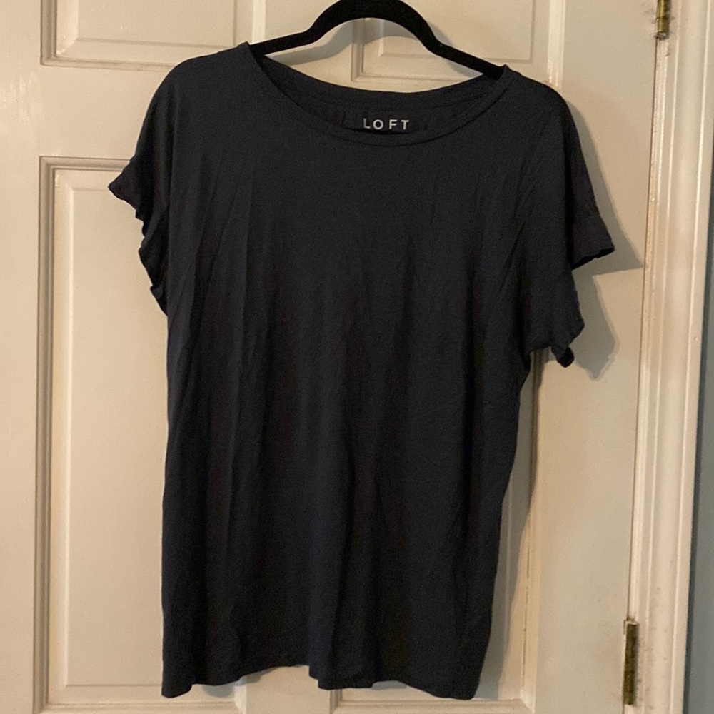 Loft gray silky top
